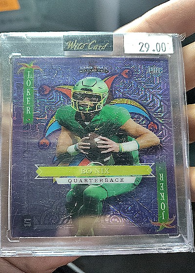 2023 Wild Card 5 Card Draw Joker Bo Nix — front