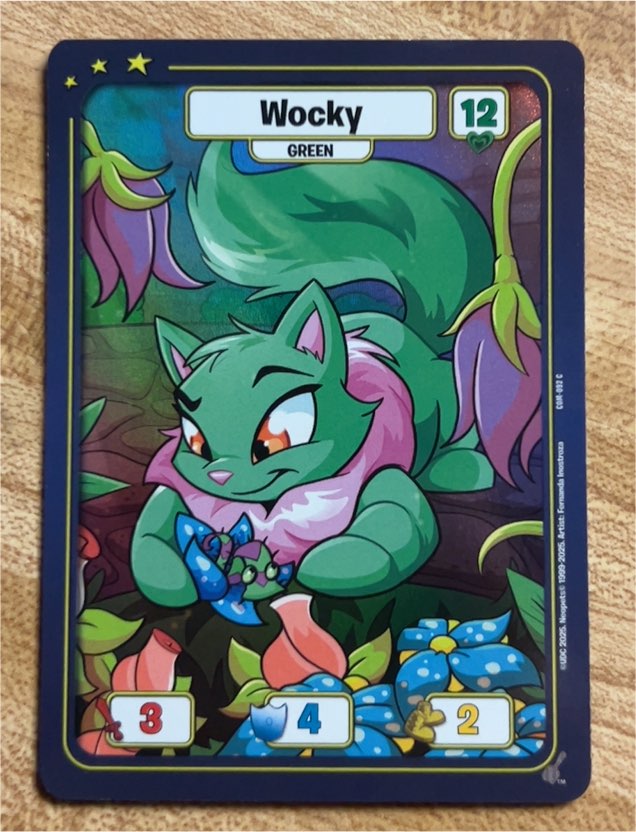 2024 Upper Deck Neopets Battledome TCG DON-072 C Green Wocky — front
