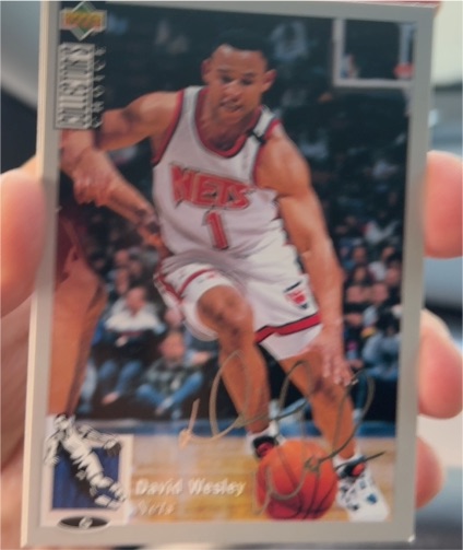 1994-95 Collector's Choice #112 David Wesley Silver Signature — front
