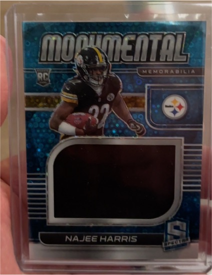 2021 Panini Spectra Monumental Memorabilia #MM-NH Najee Harris RC Prizm — front