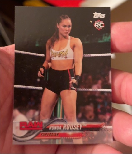 2018 Topps WWE Then Now Forever #101 Ronda Rousey Rookie Card — front
