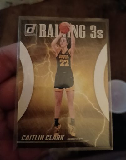 2024 Panini Donruss Caitlin Clark Collection Raining 3s #R2 Caitlin Clark — front
