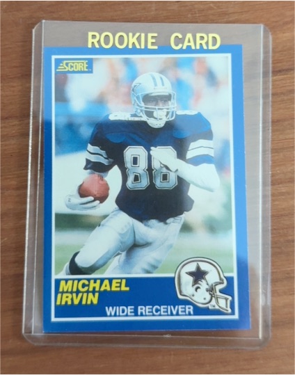 1989 Score #18 Michael Irvin — front