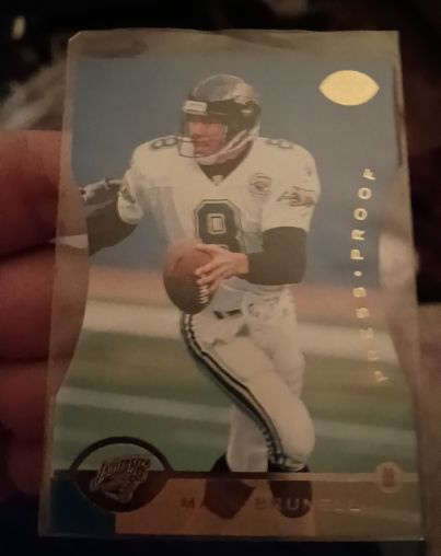 1996 Leaf Press Proofs Die-Cut #130 Mark Brunell — front