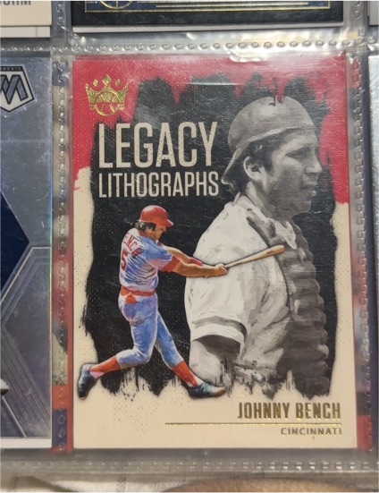 2021 Panini Diamond Kings Legacy Lithographs #LL-7 Johnny Bench — front
