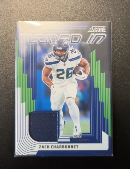 2025 Panini Score Zoned In #ZON-ZCH Zach Charbonnet — front