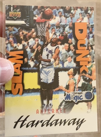 1997 Upper Deck Nestle Slam Dunk #SD19 Anfernee Hardaway — front