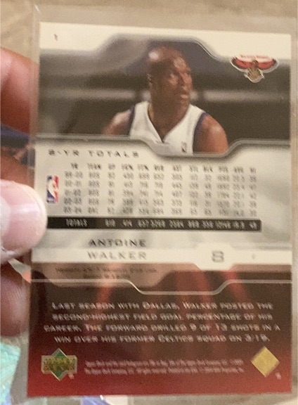 2004-05 Upper Deck Pro Sigs Diamond Collection #1 Antoine Walker — front