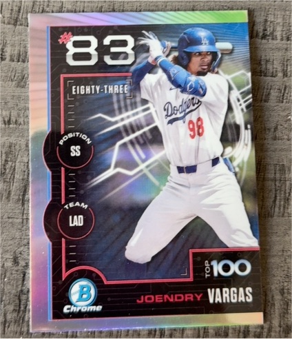 2025 Bowman Top 100 #BTP-83 Joendry Vargas — front