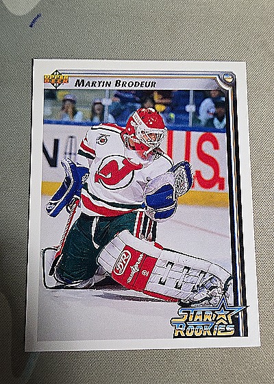 1992-93 Upper Deck #408 Martin Brodeur Star Rookies — front