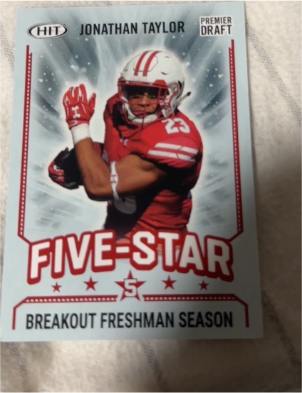 2020 Sage HIT Premier Draft Five-Star #39 Jonathan Taylor — front