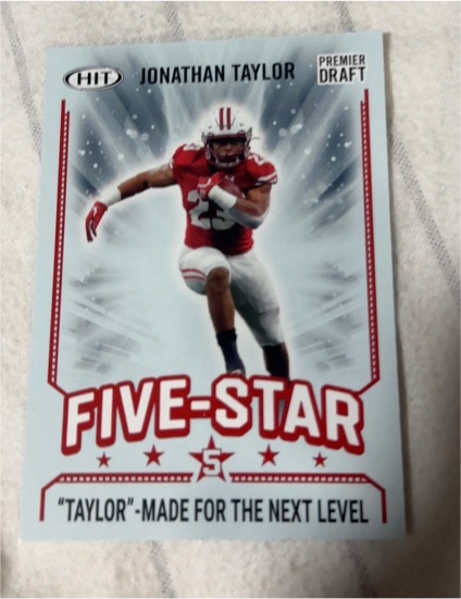 2020 Sage Hit Premier Draft #42 Jonathan Taylor Five-Star — front