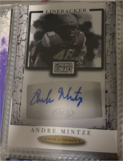 2021 SAGE Premier Draft #A119 Andre Mintze — front