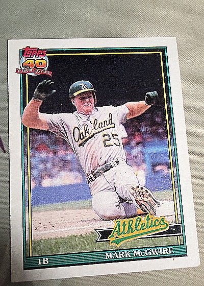 1991 Topps #270 Mark McGwire — front