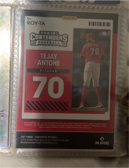 2021 Panini Contenders ROY Contenders #ROY-TA Tejay Antone — front