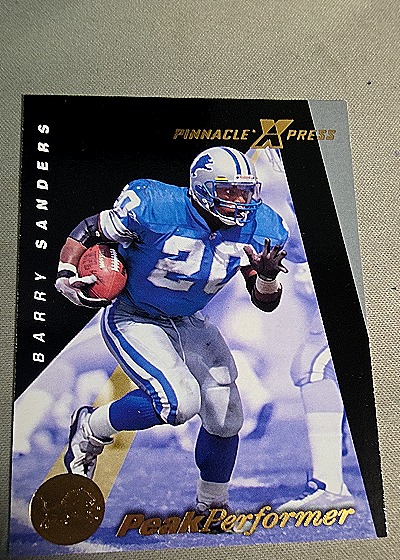 1997 Pinnacle X-Press #140 Barry Sanders — front