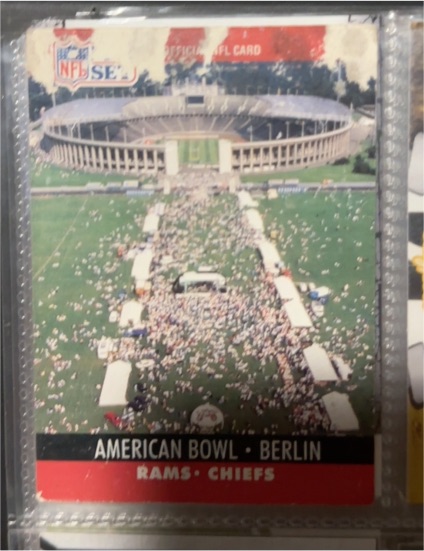 1990 Pro Set #782 American Bowl: Berlin Los Angeles Rams / Kansas City Chiefs — front