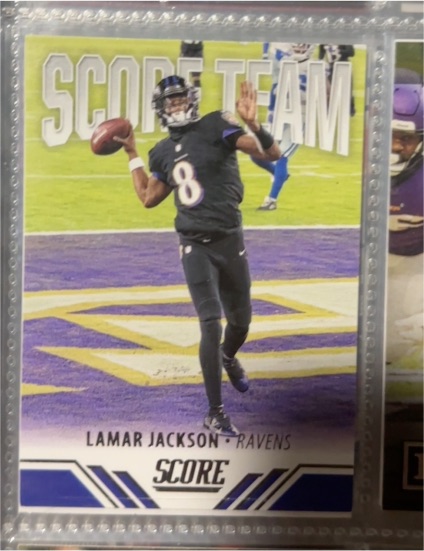 2021 Panini Score #ST2 Lamar Jackson Score Team — front