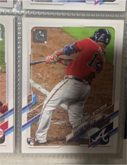 2021 Topps Update #US295 Cristian Pache Rookie Debut — front