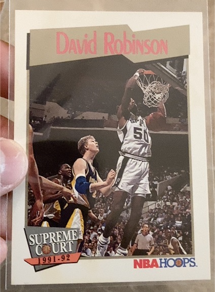 1991-92 NBA Hoops #496 David Robinson — front