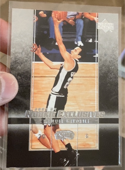2003-04 Upper Deck Rookie Exclusives #38 Emanuel Ginobili — front