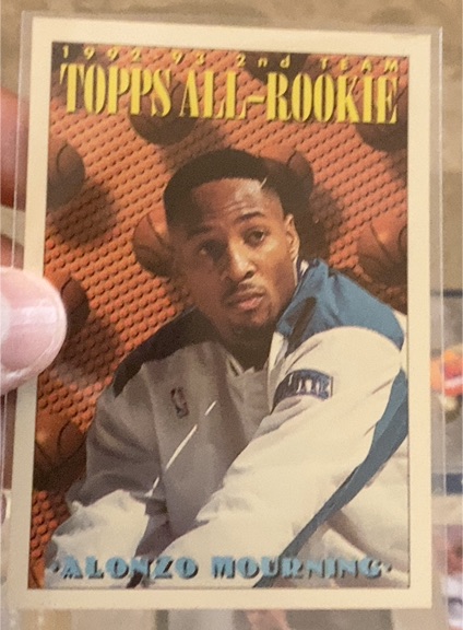 1993-94 Topps #177 Alonzo Mourning — front