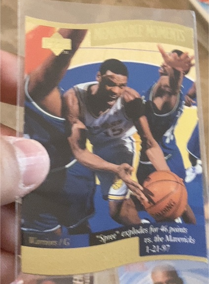 1996 Collector's Choice Memorable Moments #4 Latrell Sprewell — front