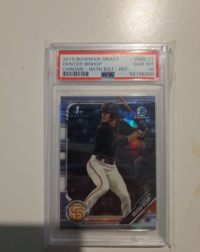 2019 Bowman Draft #BDC31 Hunter Bishop Chrome With Bat Refractor — front