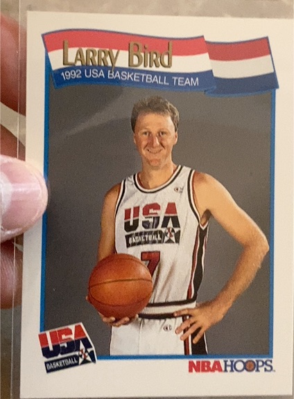 1991-92 NBA Hoops #576 Larry Bird USA Basketball — front