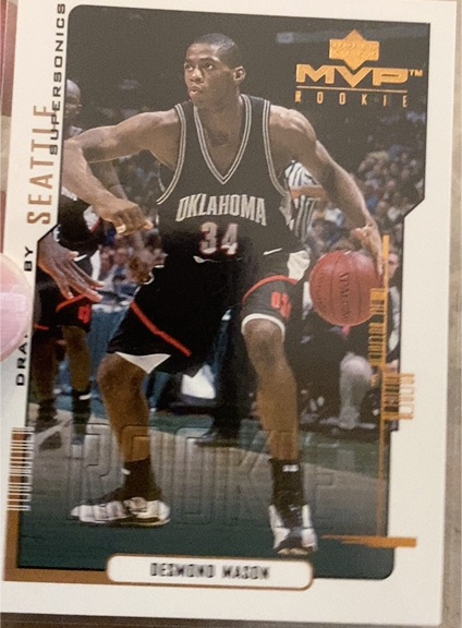 2000-01 Upper Deck MVP #208 Desmond Mason — front