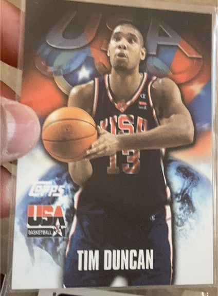 2000 Topps Team USA #57 Tim Duncan — front