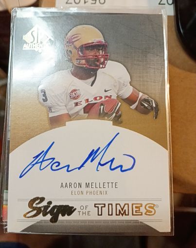 2013 Upper Deck SP Authentic Sign of the Times #ST-AM Aaron Mellette — front
