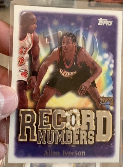1999-00 Topps #RN9 Allen Iverson Record Numbers — front
