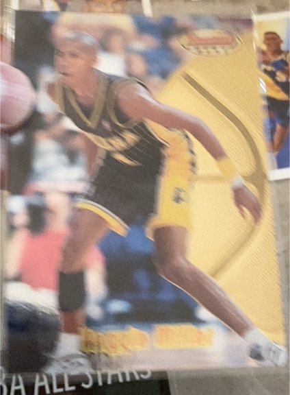 1996-97 Topps #201 Reggie Miller Indiana Pacers — front