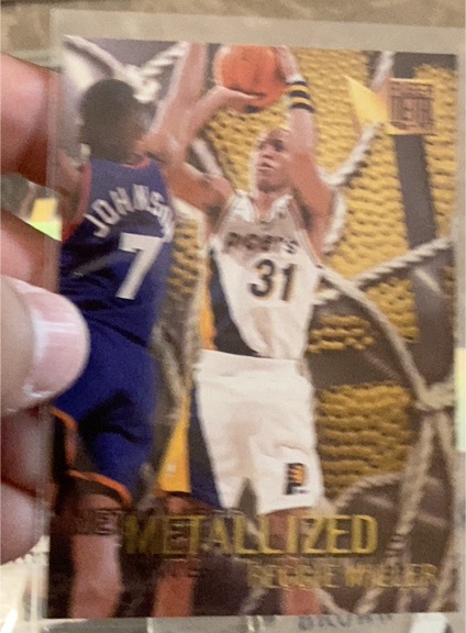 1996-97 Fleer Metal #129 Reggie Miller — front