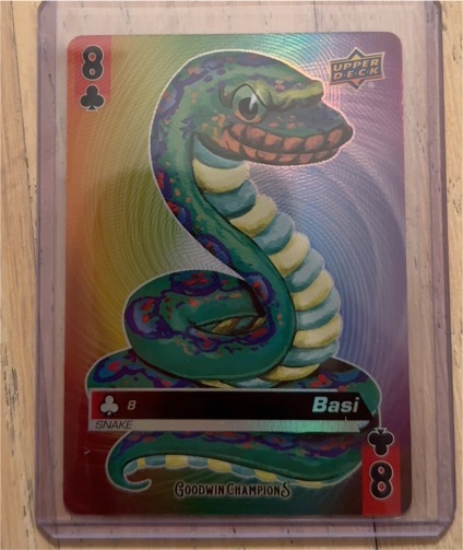 2021 Upper Deck Goodwin Champions Playing Card #8C Basi Snake — front