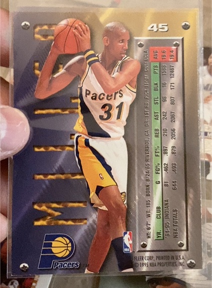 1995-96 Fleer Metal #45 Reggie Miller — front