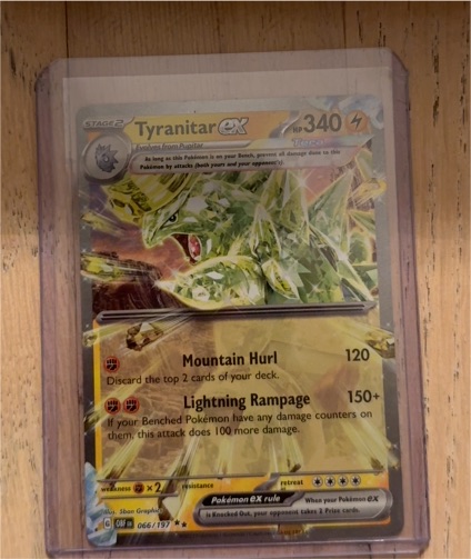 2023 Pokémon TCG Scarlet & Violet: Obsidian Flames #066 Tyranitar ex — front