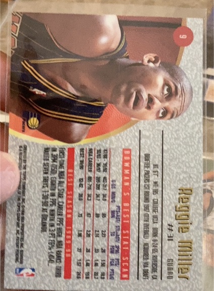 1997-98 Bowman's Best #9 Reggie Miller — front