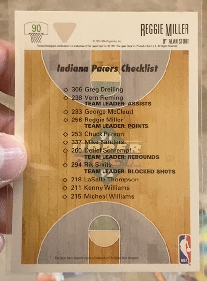 1991-92 Upper Deck #90 Reggie Miller — front