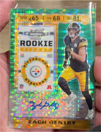 2019 Panini Contenders Optic #81 Zach Gentry Rookie Ticket — front