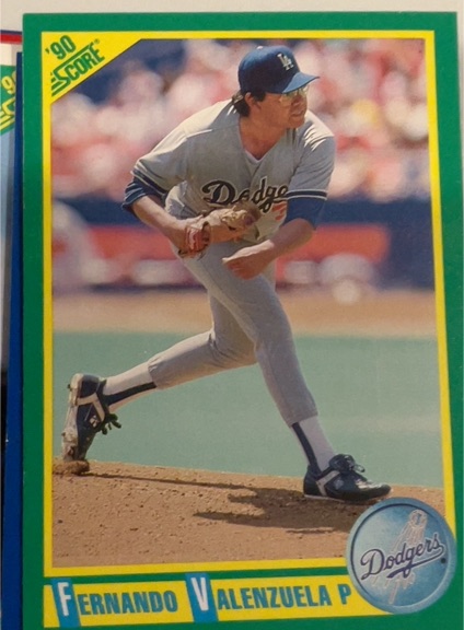 1990 Score #54 Fernando Valenzuela — front