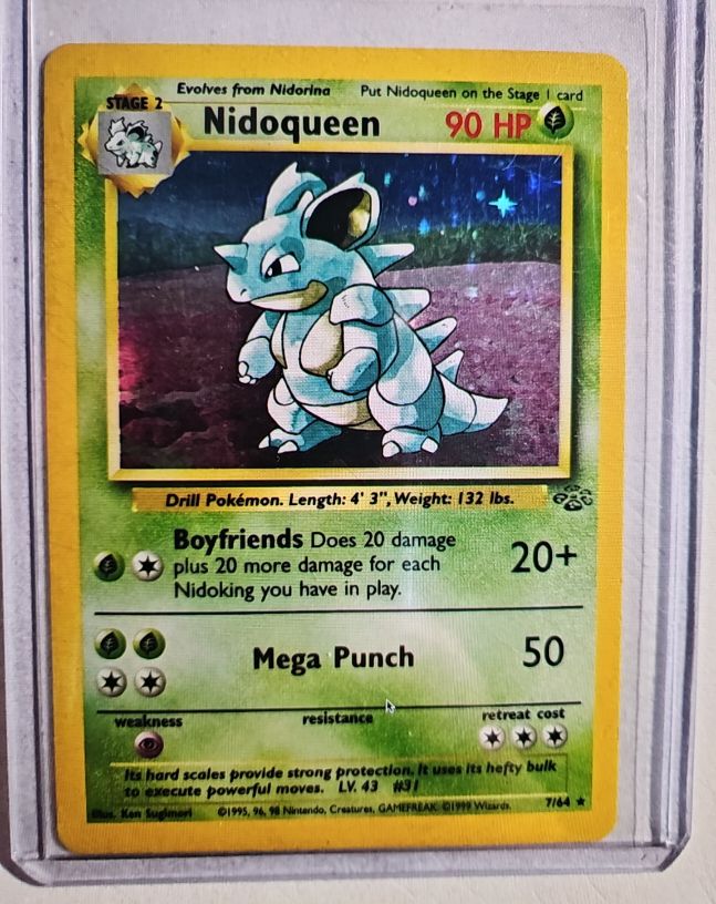 1999 Pokémon Jungle #7 Nidoqueen — front