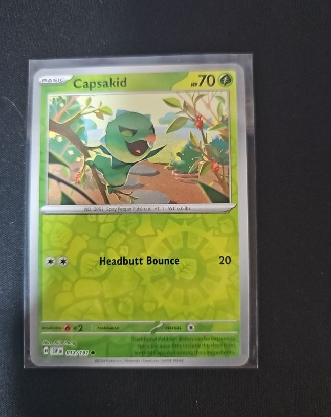2024 Pokémon SV08 Surging Sparks #012 Capsakid — front