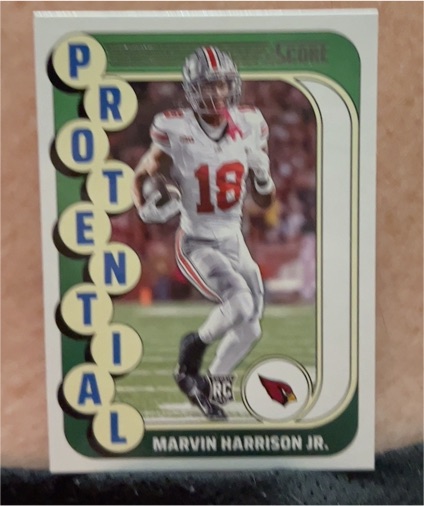 2024 Panini Score #16 Marvin Harrison Jr. Protential Rookie Card — front