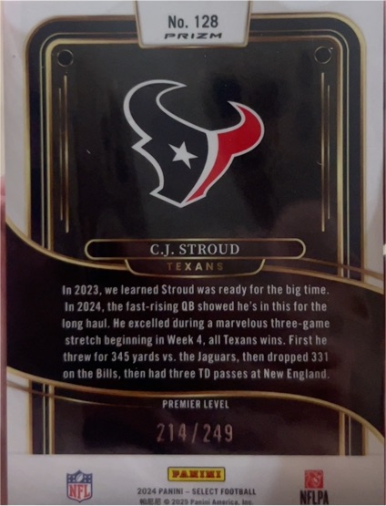 2024 Panini Select Premier Level #128 C.J. Stroud — front