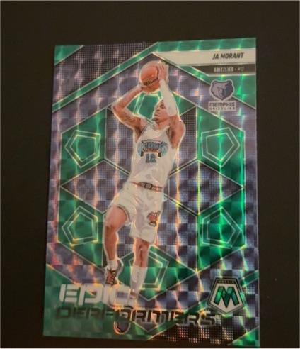 2024-25 Panini Mosaic #5 Ja Morant Epic Performers Green Mosaic Prizm — front