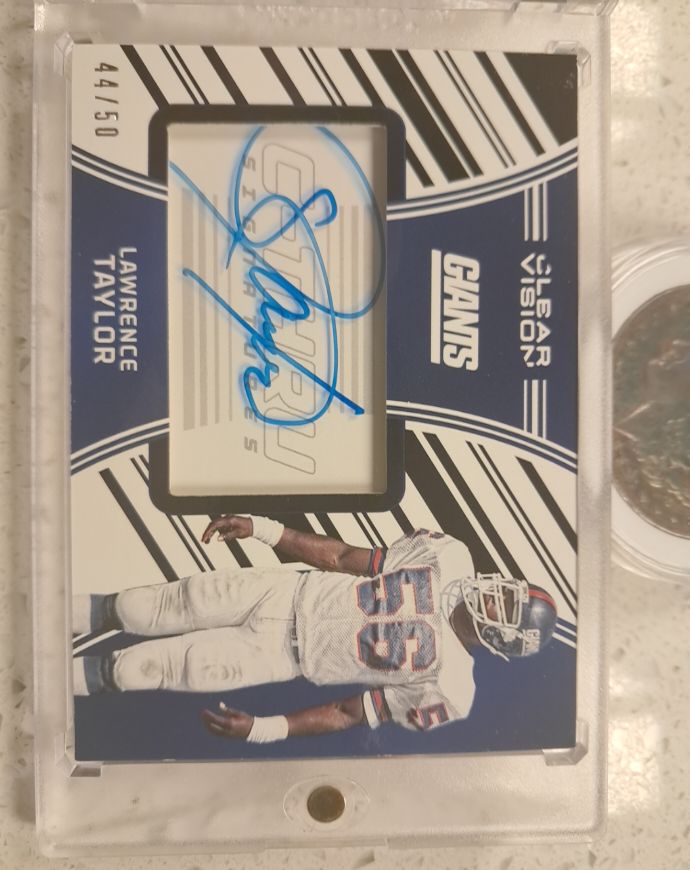 1999 Clear Vision Lawrence Taylor #44/50 — front