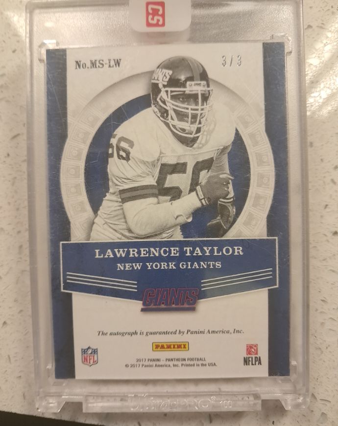 2017 Panini Pantheon Football #MS-LW Lawrence Taylor — front