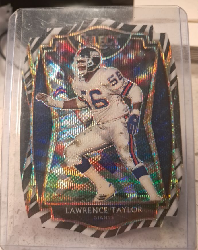 2020 Panini Select Premier Level Zebra Stripe Die-Cut Lawrence Taylor — front